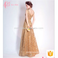 Beanteous Elegant Golden Sleeveless Appliqued Evening Party Cocktail Dress para as mulheres